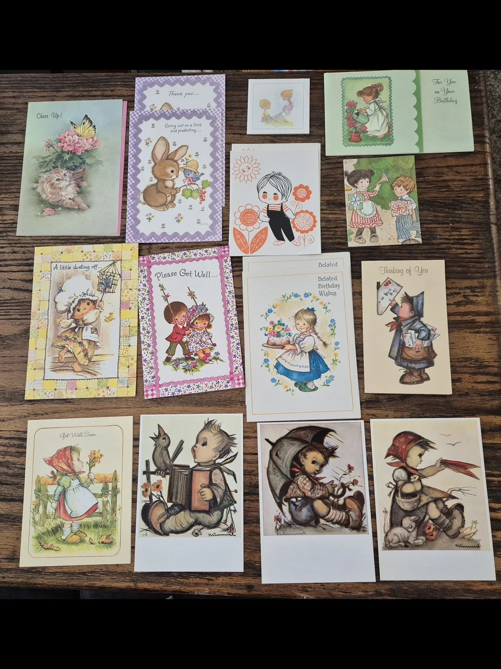 Vintage 1970s 1980s Greeting Card Lot 17pc Prairie Cottagecore Junk Journal